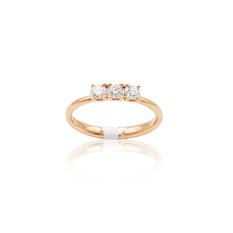 Anello Trilogy 0.43kt In Oro Rosa-Anelli-GRANARELLI-13-Gioielleria Granarelli