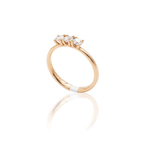 Anello Trilogy 0.43kt In Oro Rosa-Anelli-GRANARELLI-13-Gioielleria Granarelli