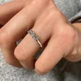 Anello Trilogy 0.54kt In Oro Bianco-Anelli-GRANARELLI-Gioielleria Granarelli