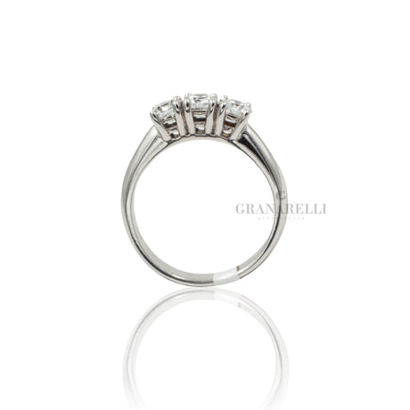 Anello Trilogy 0.69kt in Oro Bianco-GRANARELLI-an01110-069-Gioielleria Granarelli