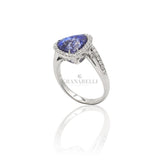 Anello Zaffiro 4.57kt taglio Cuore e Diamanti in Oro Bianco-CRIVELLI-000-3172NS-Gioielleria Granarelli