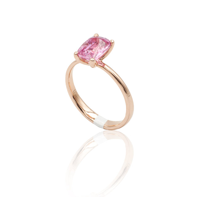 Anello Zaffiro Rosa 1.74kt in Oro Rosa-Anelli-GRANARELLI-13-Gioielleria Granarelli