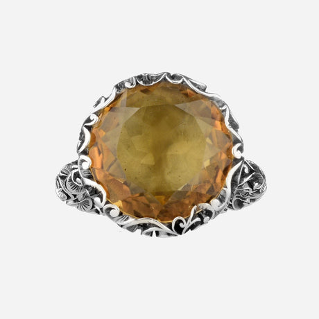 Anello argento con pietra Citrino-Anelli-MARIA E LUISA JEWELS-Gioielleria Granarelli