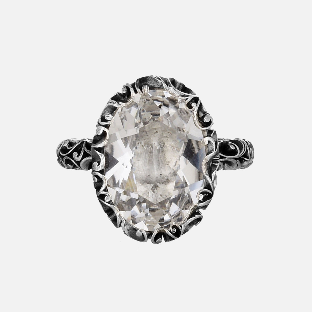 Anello argento con pietra Prasiolite-Anelli-MARIA E LUISA JEWELS-Gioielleria Granarelli