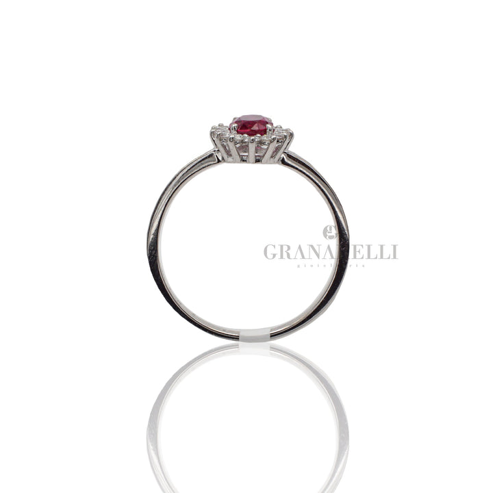 Anello con Rubini 0.63kt e Diamanti-Anelli-GRANARELLI-Gioielleria Granarelli