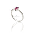 Anello con Rubino 0.57kt taglio Ovale e Diamanti-Anelli-GRANARELLI-Gioielleria Granarelli