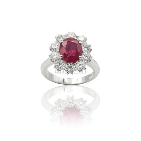 Anello con Rubino 3.23kt taglio Ovale e Diamanti-Anelli-CRIVELLI-15-Gioielleria Granarelli