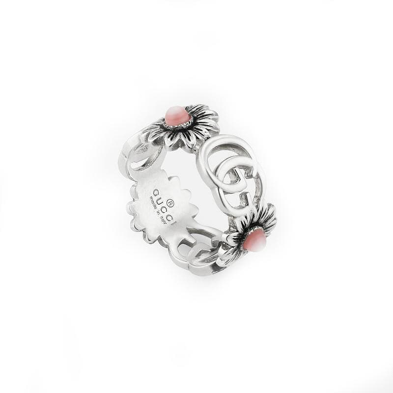 Anello con fiori e Doppia G-Anelli-GUCCI- [SKU] -Gioielleria Granarelli