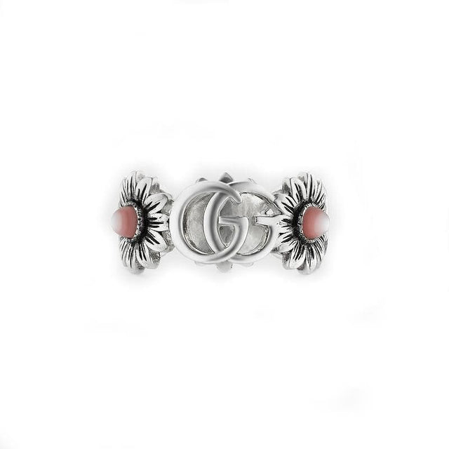 Anello con fiori e Doppia G-Anelli-GUCCI- [SKU] -Gioielleria Granarelli