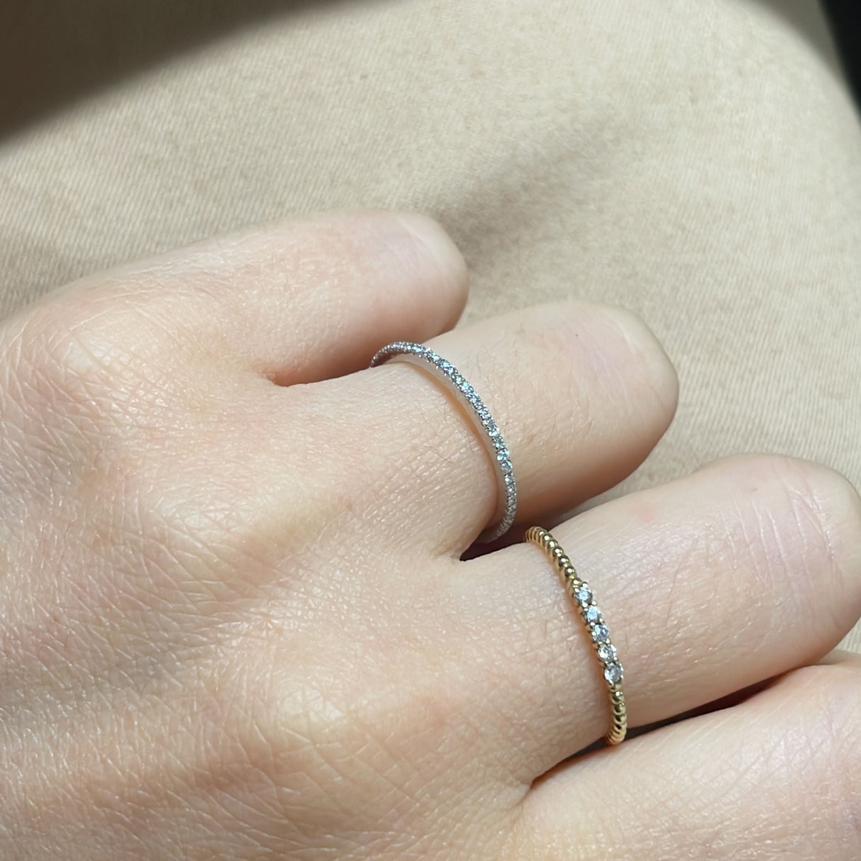 Fedine Di Fidanzamento Oro Bianco Anello Fedina Sottile Con