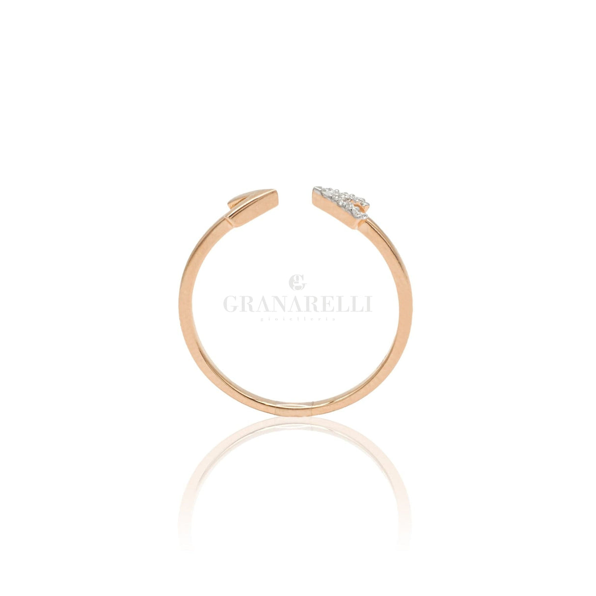 Anello freccia con Diamanti in Oro Rosa-Anelli-CRIVELLI- [SKU] -Gioielleria Granarelli