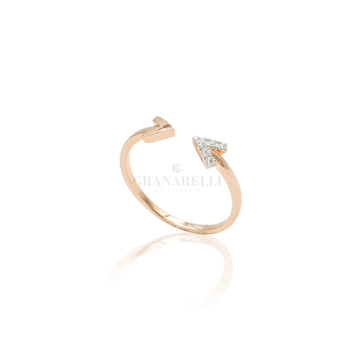 Anello freccia con Diamanti in Oro Rosa-Anelli-CRIVELLI- [SKU] -Gioielleria Granarelli