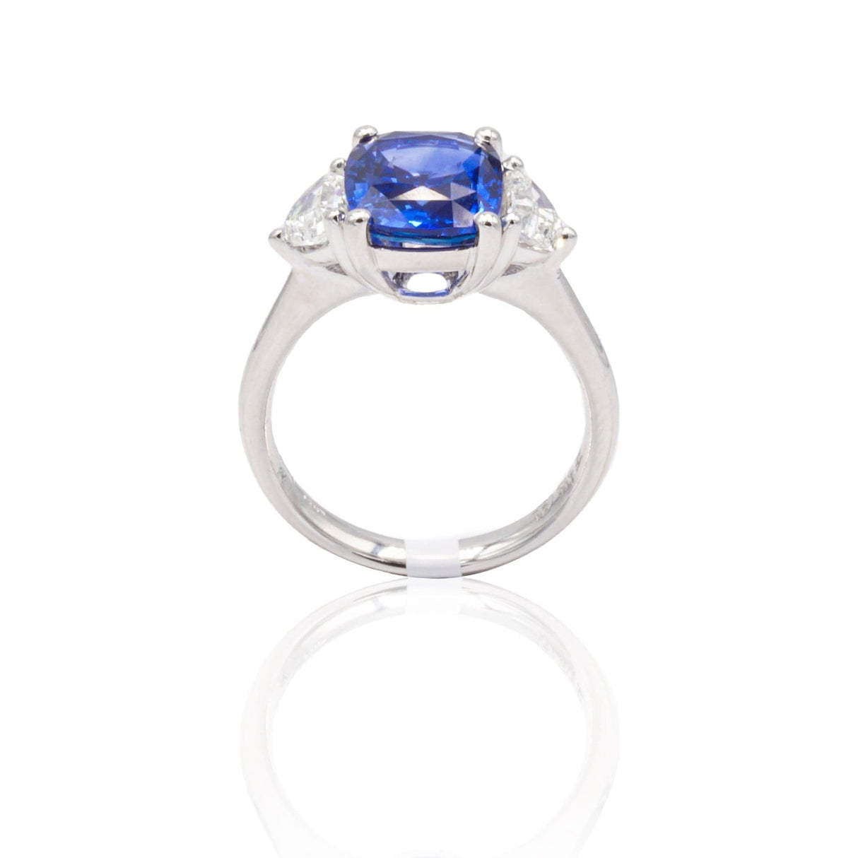 Anello in Oro Bianco con Zaffiro "ROYAL BLUE"-Anelli-GRANARELLI- [SKU] -Gioielleria Granarelli