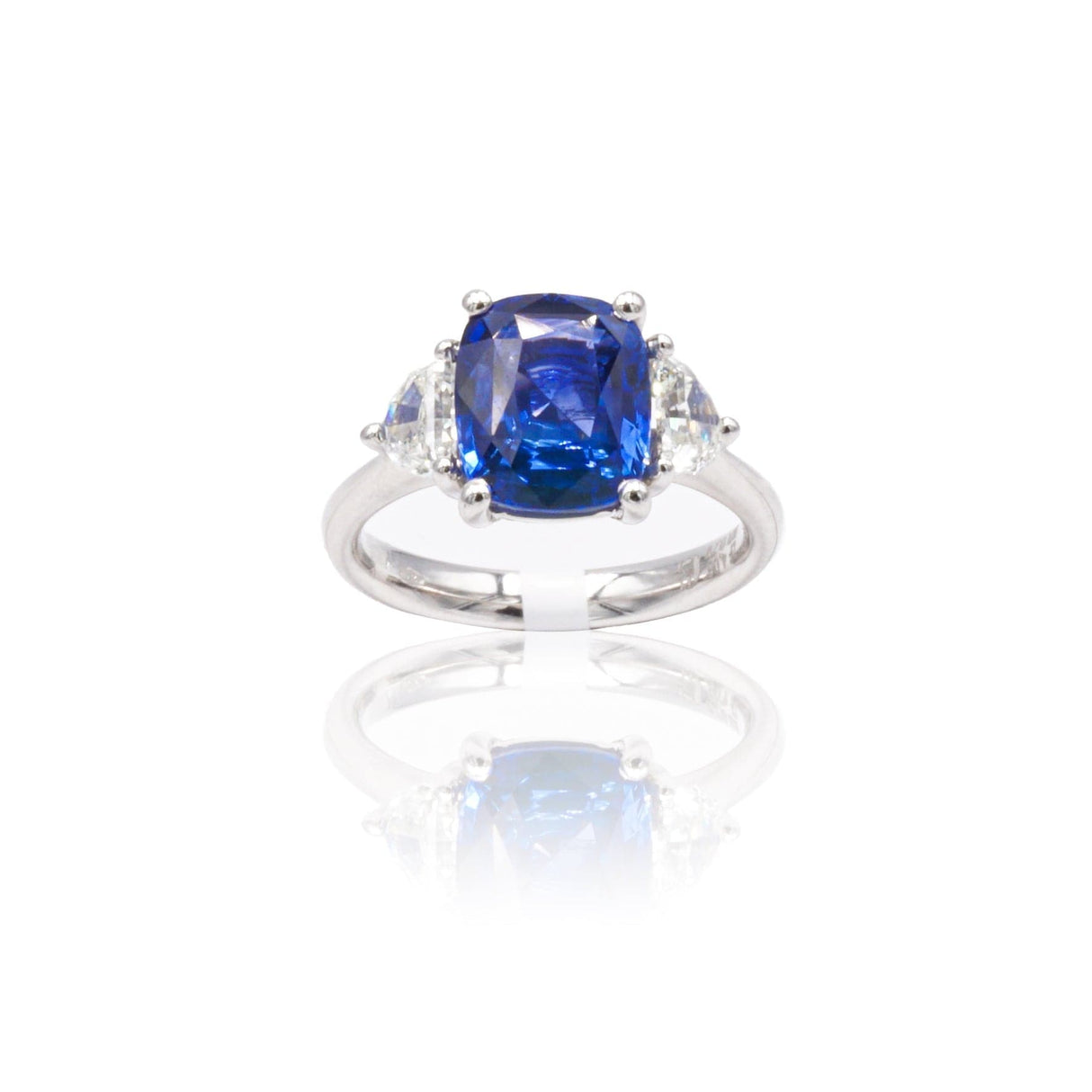 Anello in Oro Bianco con Zaffiro "ROYAL BLUE"-Anelli-GRANARELLI- [SKU] -Gioielleria Granarelli