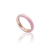 Anello in Oro Rosa Placcato Colore e Diamante-Anelli-BUONOCORE- [SKU] -Gioielleria Granarelli
