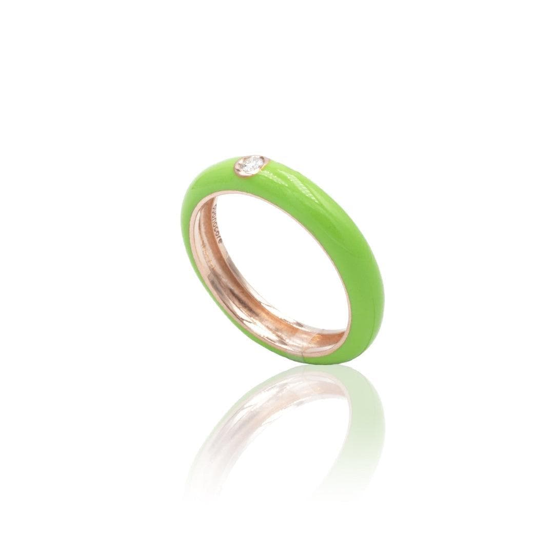 Anello in Oro Rosa Placcato Colore e Diamante-Anelli-BUONOCORE- [SKU] -Gioielleria Granarelli
