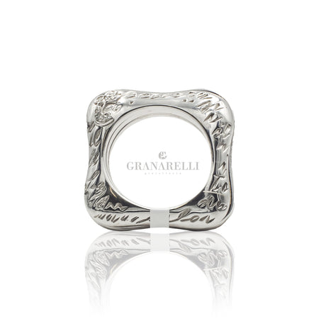 Anello scomposto con Diamanti in Oro Bianco-GRANARELLI-NB-3F-042-Gioielleria Granarelli