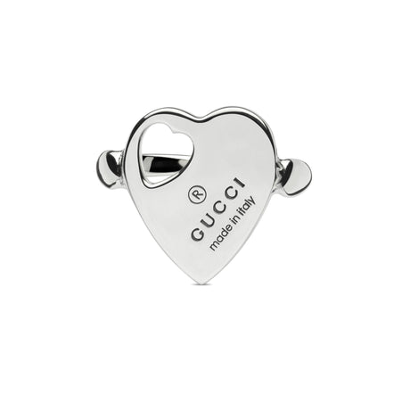 Anello Trademark Cuore in Argento-Anelli-GUCCI-Gioielleria Granarelli