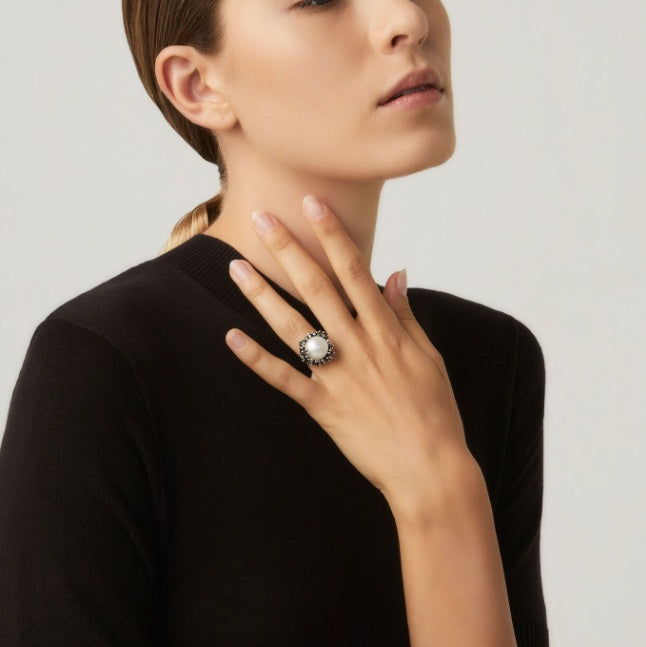 Anello Anemone e Perla