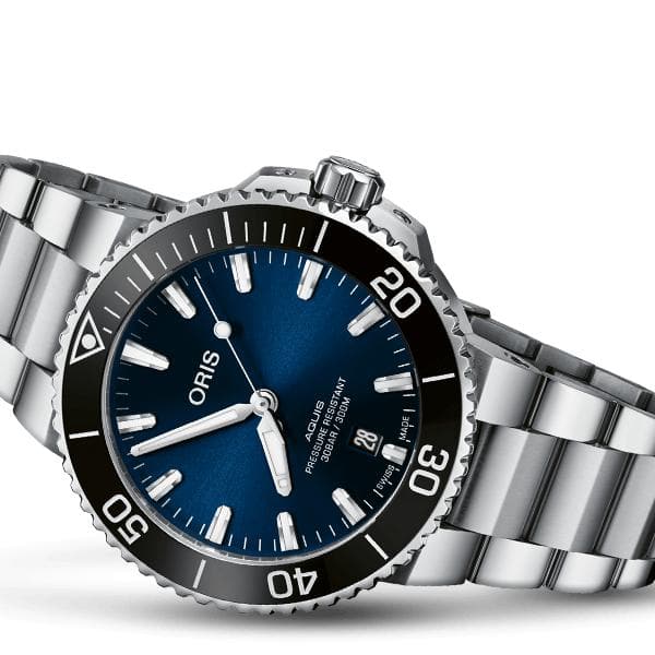 Aquis Date Blu 41,5 mm-Orologi-ORIS- [SKU] -Gioielleria Granarelli