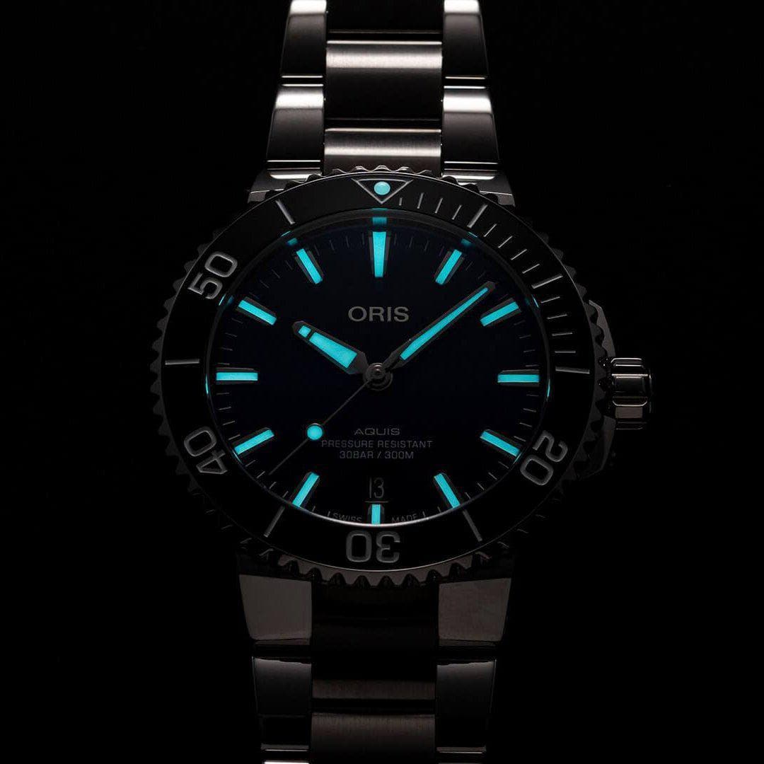 Aquis Date Blu 41,5 mm-Orologi-ORIS- [SKU] -Gioielleria Granarelli