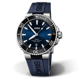 Aquis Date Blu Gomma-Orologi-ORIS- [SKU] -Gioielleria Granarelli