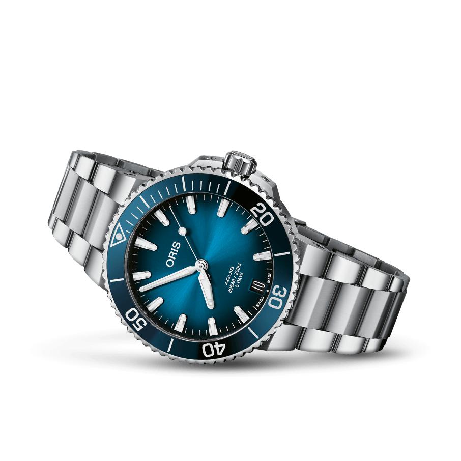 Aquis Date blu 41,5 mm Calibro 400-ORIS-01 400 7769 4135-07 8 22 09PEB-Gioielleria Granarelli