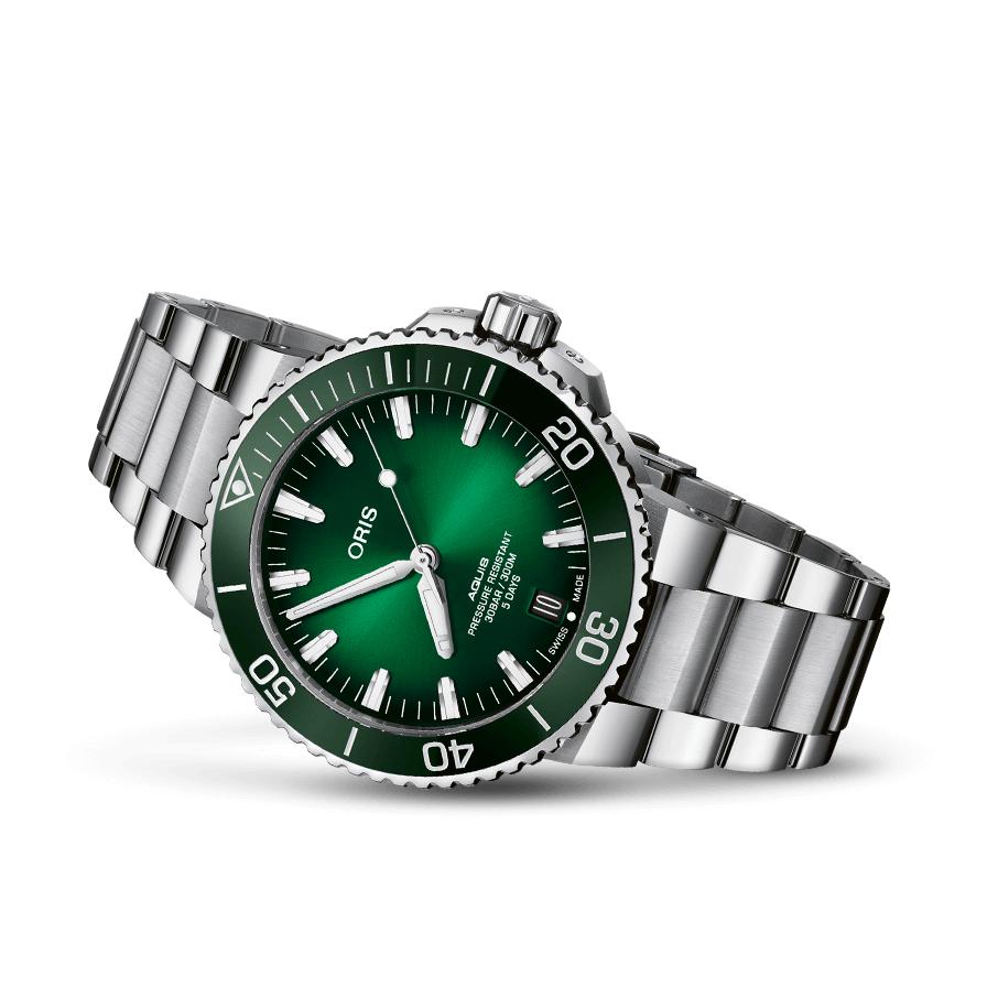 Aquis Date verde 43,5 mm Calibro 400-Orologi-ORIS-Gioielleria Granarelli