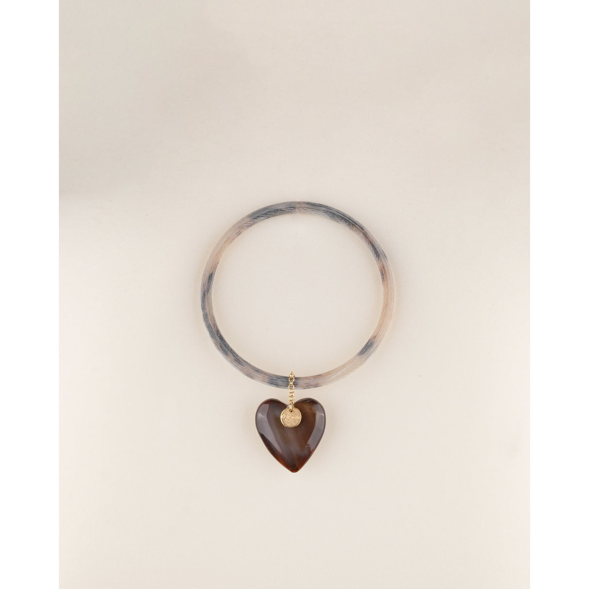 Bracciale rigido Corno e Cuore piccolo-Bracciali-AMLÈ-Gioielleria Granarelli