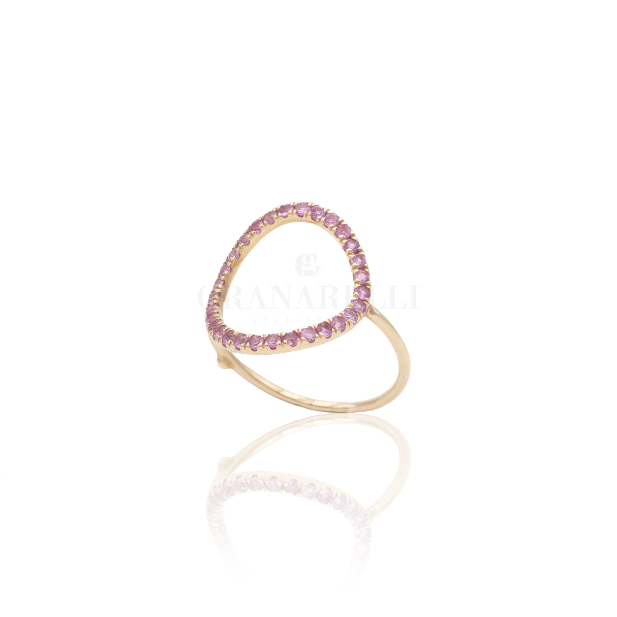 Anello Cerchio Zaffiri Rosa in Oro Rosa-GERBELLA-BO-AN-21-22R-Gioielleria Granarelli