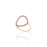 Anello Cerchio Zaffiri Rosa in Oro Rosa-GERBELLA-BO-AN-21-22R-Gioielleria Granarelli