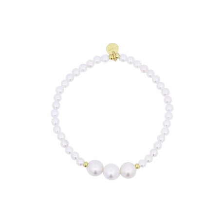 BRACCIALE ELASTICO TRE PERLE - WHITESIDE-Bracciali-RUE DES MILLE-Gioielleria Granarelli