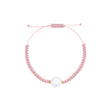 BRACCIALE TESSUTO ROSA E PERLA - WHITESIDE-Bracciali-RUE DES MILLE-Gioielleria Granarelli