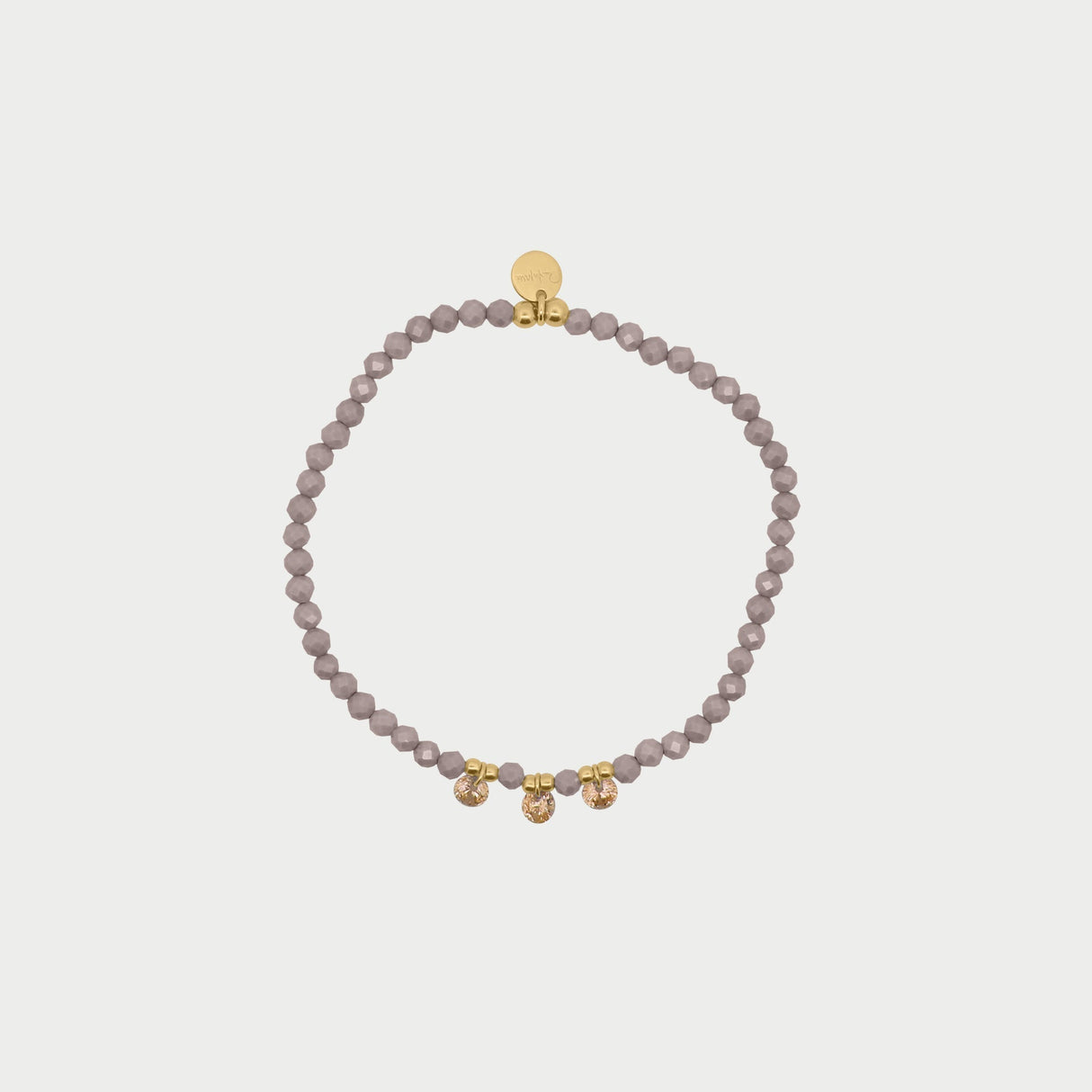 Bracciale elastico zirconi milky