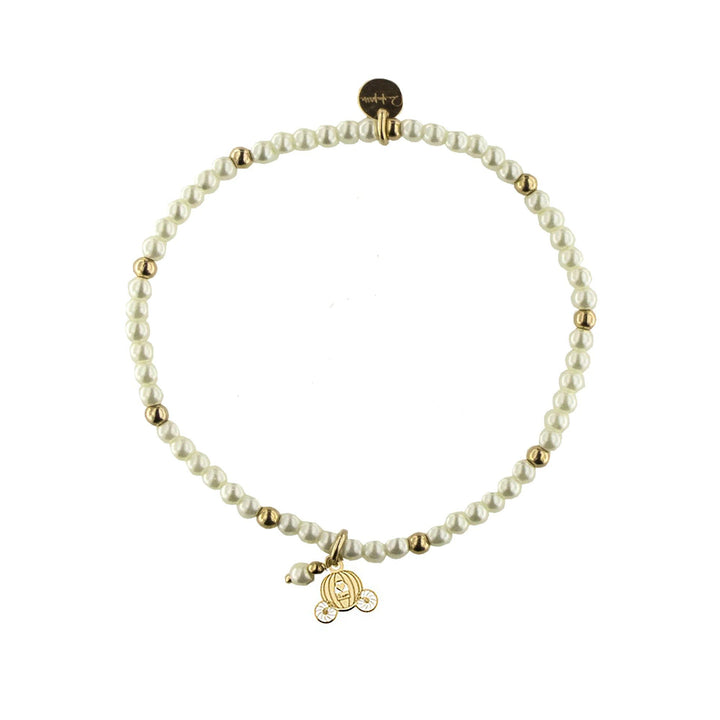 ELASTIC BRACELET WITH BELLS AND PEARLS - WHITESIDE