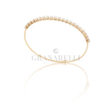 Rigid bracelet with diamonds in yellow gold 