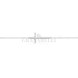 Bracciale Oro Bianco Croce in Diamanti Bianchi
