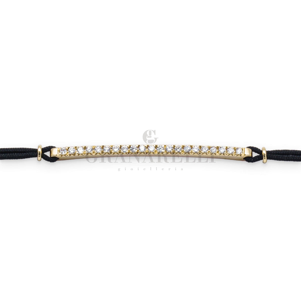 Pulsera Barretta Diamantes blancos en Cordino