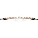 Bracelet Barretta White Diamonds Large size in pink nautical cord