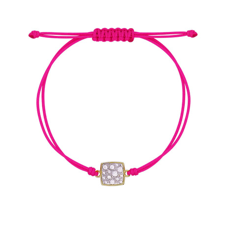 Bracciale Tessuto Quadrato Small Pavè Stardust Ten Rosa-Bracciali-RUE DES MILLE-Gioielleria Granarelli