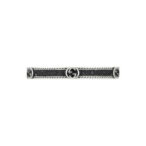 Bangle Interlocking G Bracelet Black Enamel
