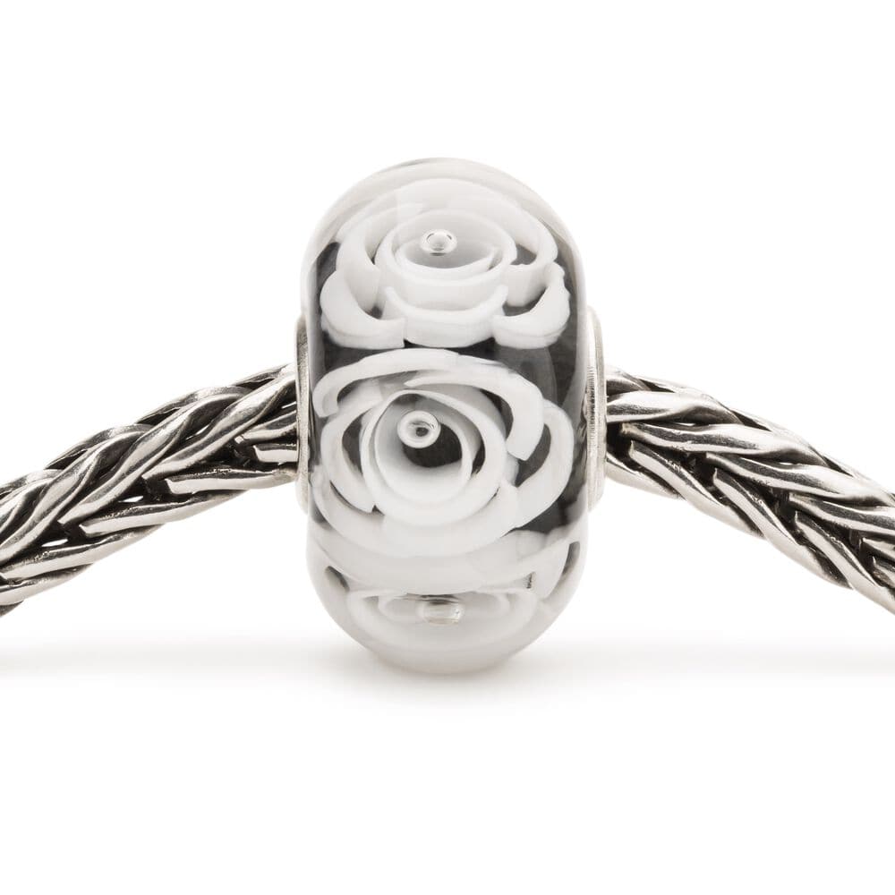 Bead Rosa Regina Bianca-Beads-TROLLBEADS- [SKU] -Gioielleria Granarelli