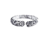 Bracciale Bangle Argento Intersiato-Bracciali-MARIA E LUISA JEWELS- [SKU] -Gioielleria Granarelli