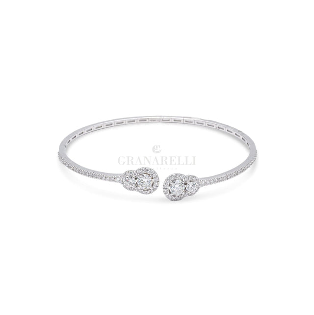 Bracciale Bangle in Oro Bianco con Diamanti-Bracciali-CRIVELLI- [SKU] -Gioielleria Granarelli