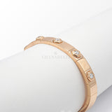 Bracciale Bangle in Oro Rosa con Diamanti Baguette-Bracciali-CRIVELLI- [SKU] -Gioielleria Granarelli