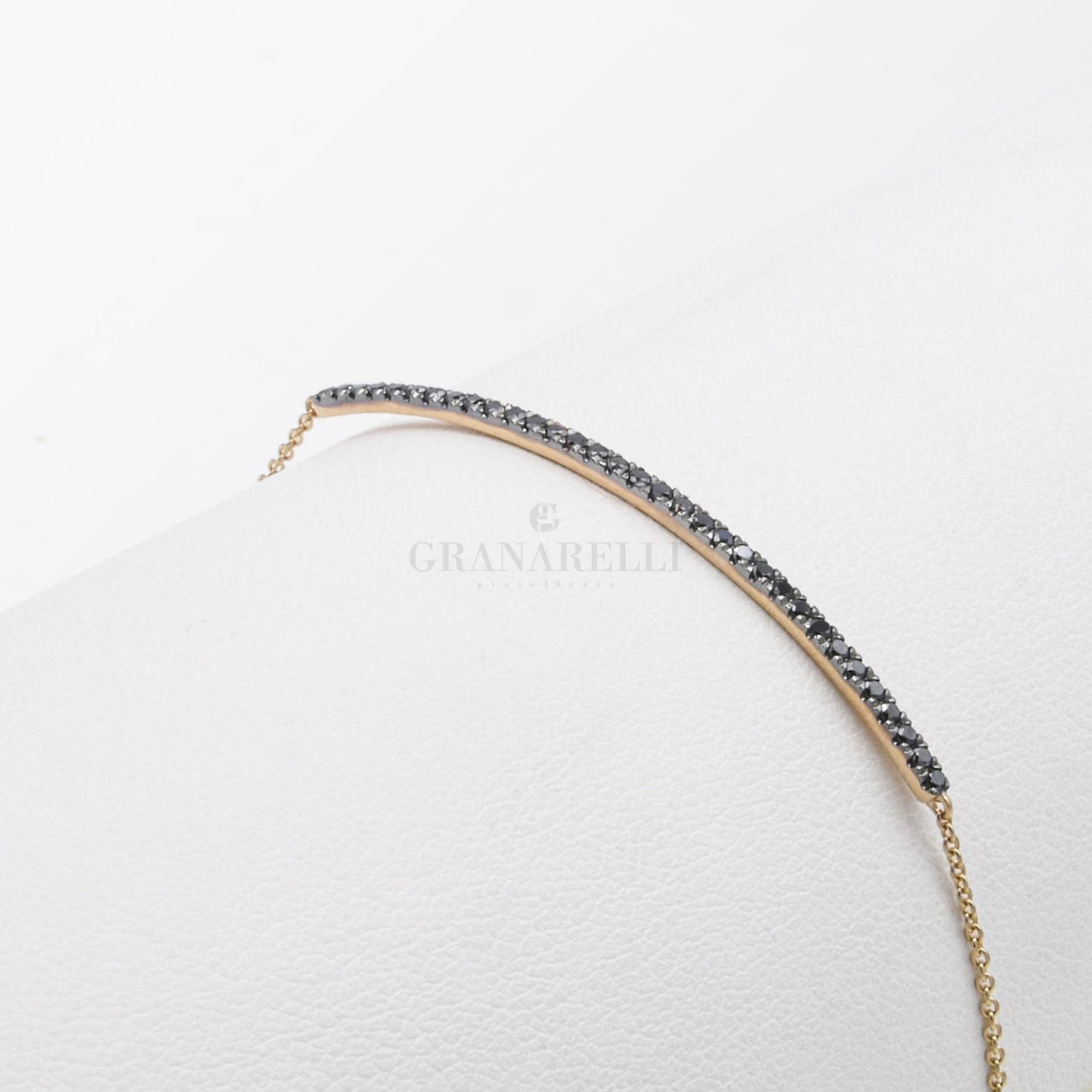 Bracciale Barretta Rigida in Oro Rosa e Diamanti Black-Bracciali-CRIVELLI- [SKU] -Gioielleria Granarelli