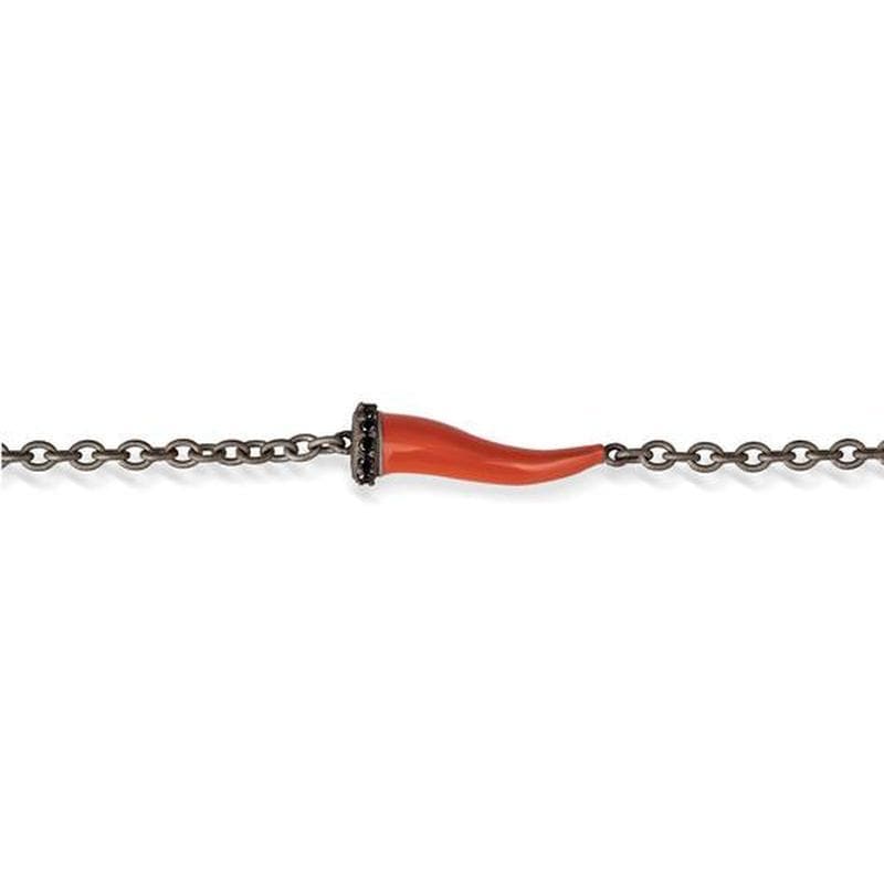 Bracciale Charms con Cornetto Rosso-Bracciali-MANO- [SKU] -Gioielleria Granarelli