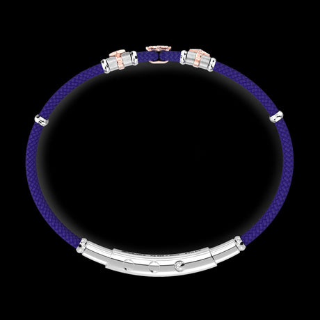 Bracciale Corda Argento e Oro Blu-Bracciali-ZANCAN-Gioielleria Granarelli