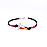 Bracciale Cordino Bandiera Smalto-Bracciali-Giovepluvio- [SKU] -Gioielleria Granarelli