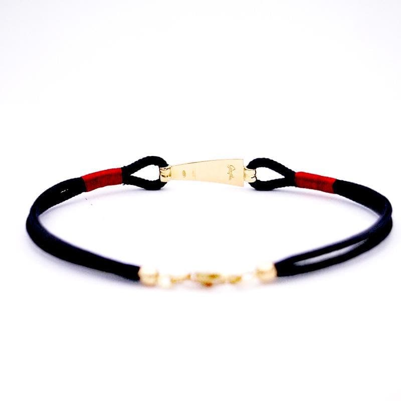 Bracciale Cordino Bandiera Smalto Oro-Bracciali-Giovepluvio- [SKU] -Gioielleria Granarelli